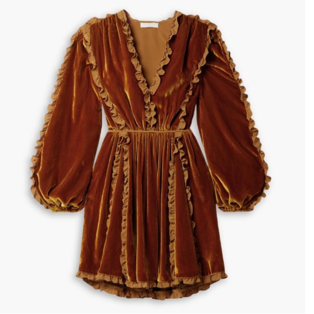 Ulla Johnson Brown Velvet Mini Dress